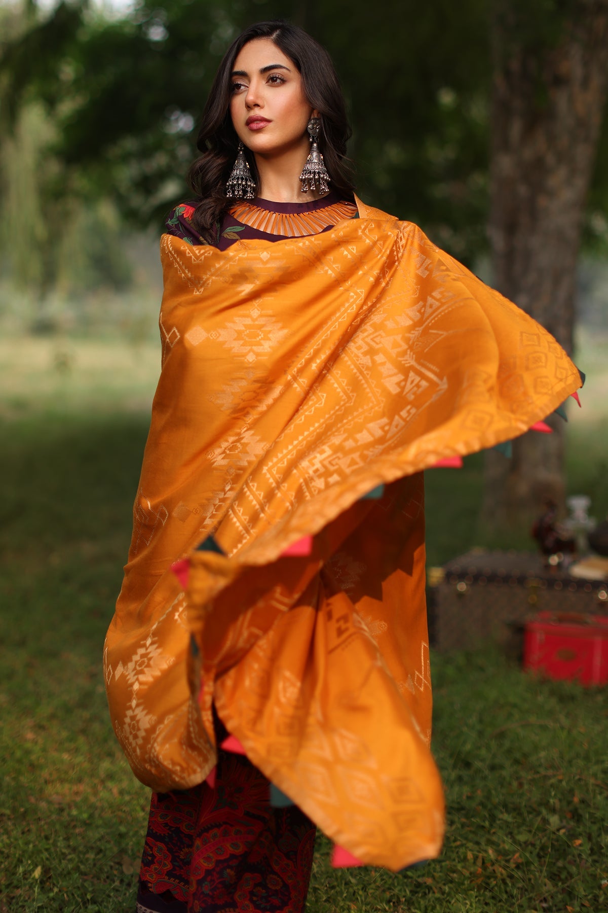 3-PC Unstitched Signature Printed Linen Jacquard Collection SPW4-01