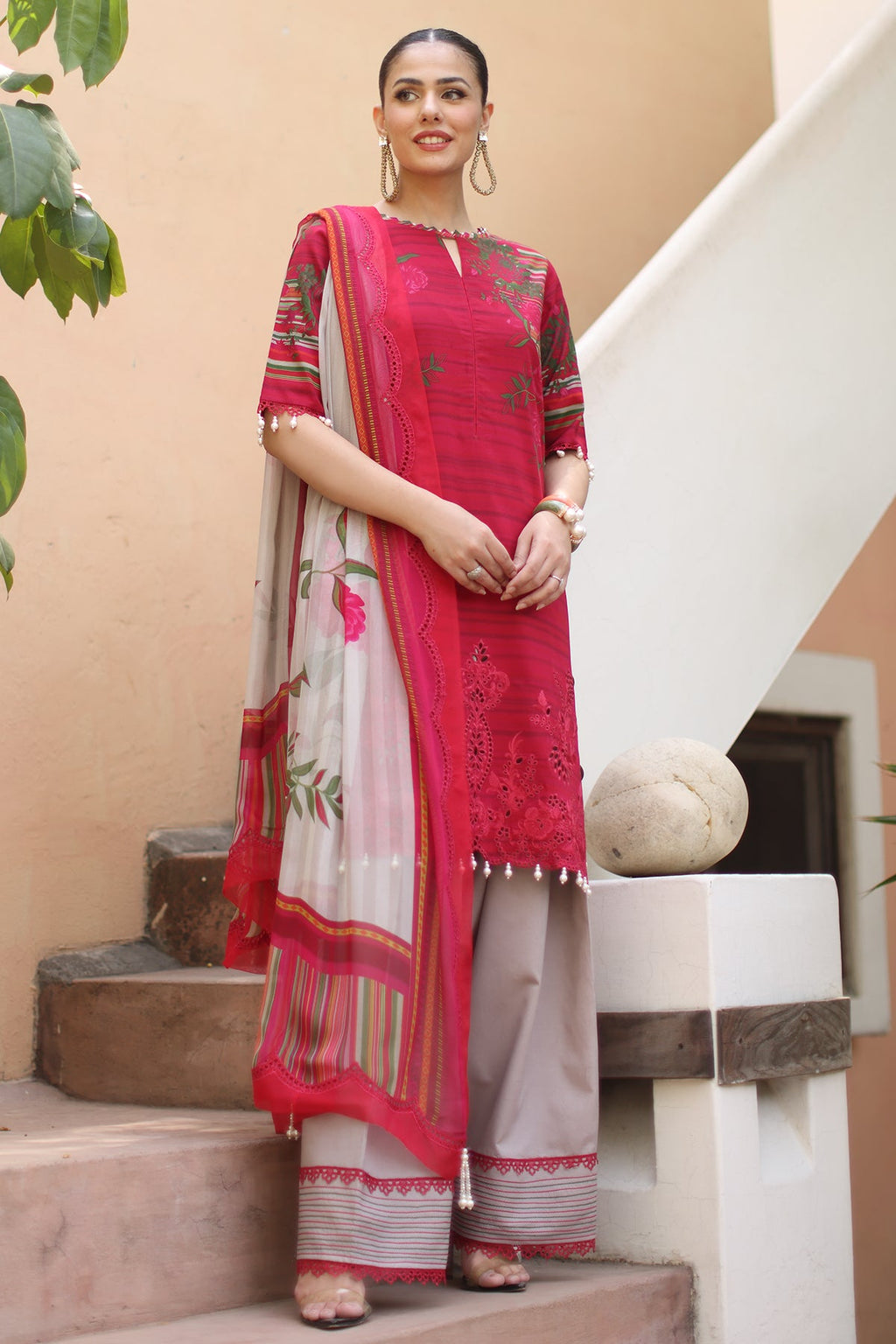 3-PC Unstitched Embroidered Lawn Collection CB5-05