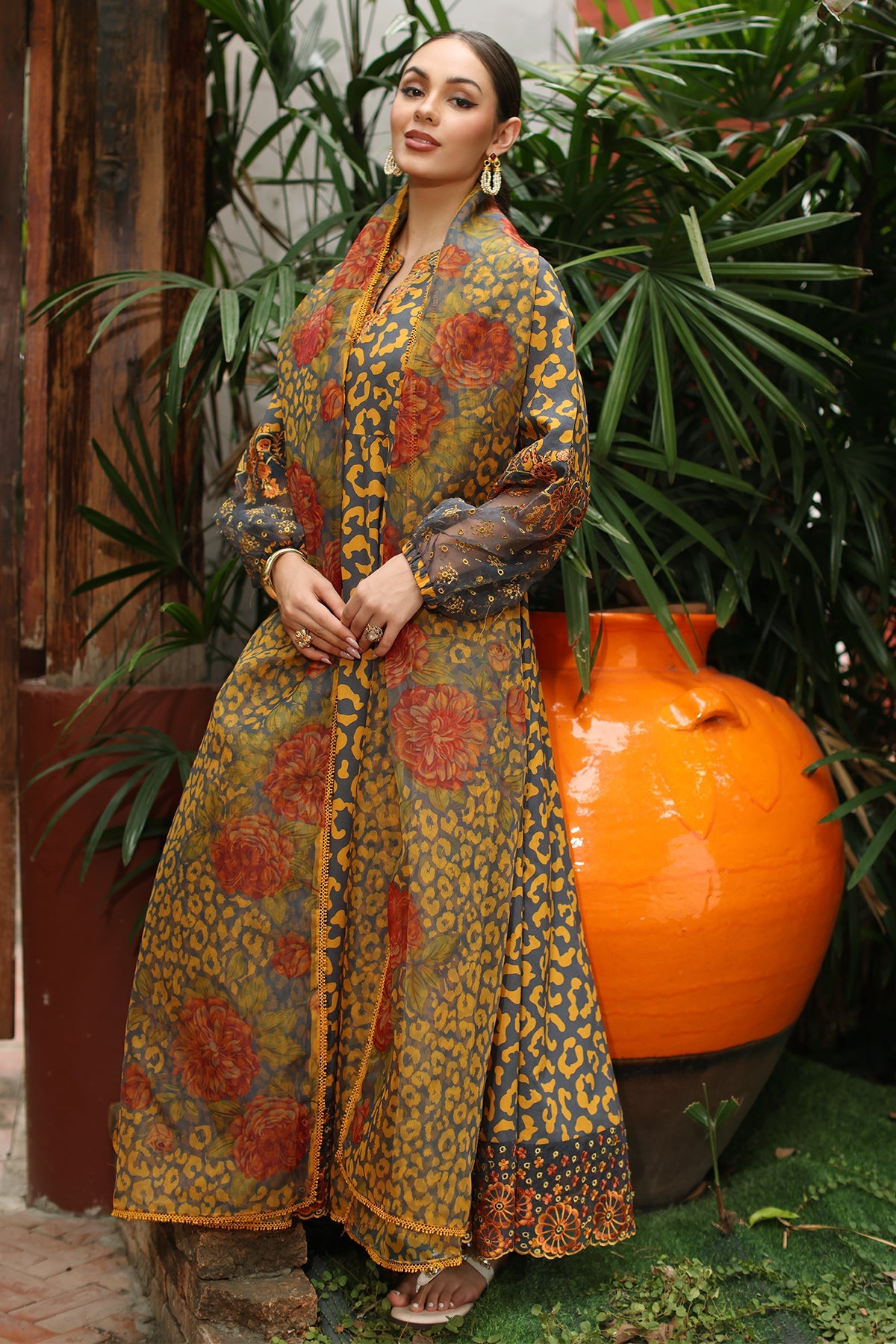 2-PC Embroidered Frock Suit CNP-5-103Z