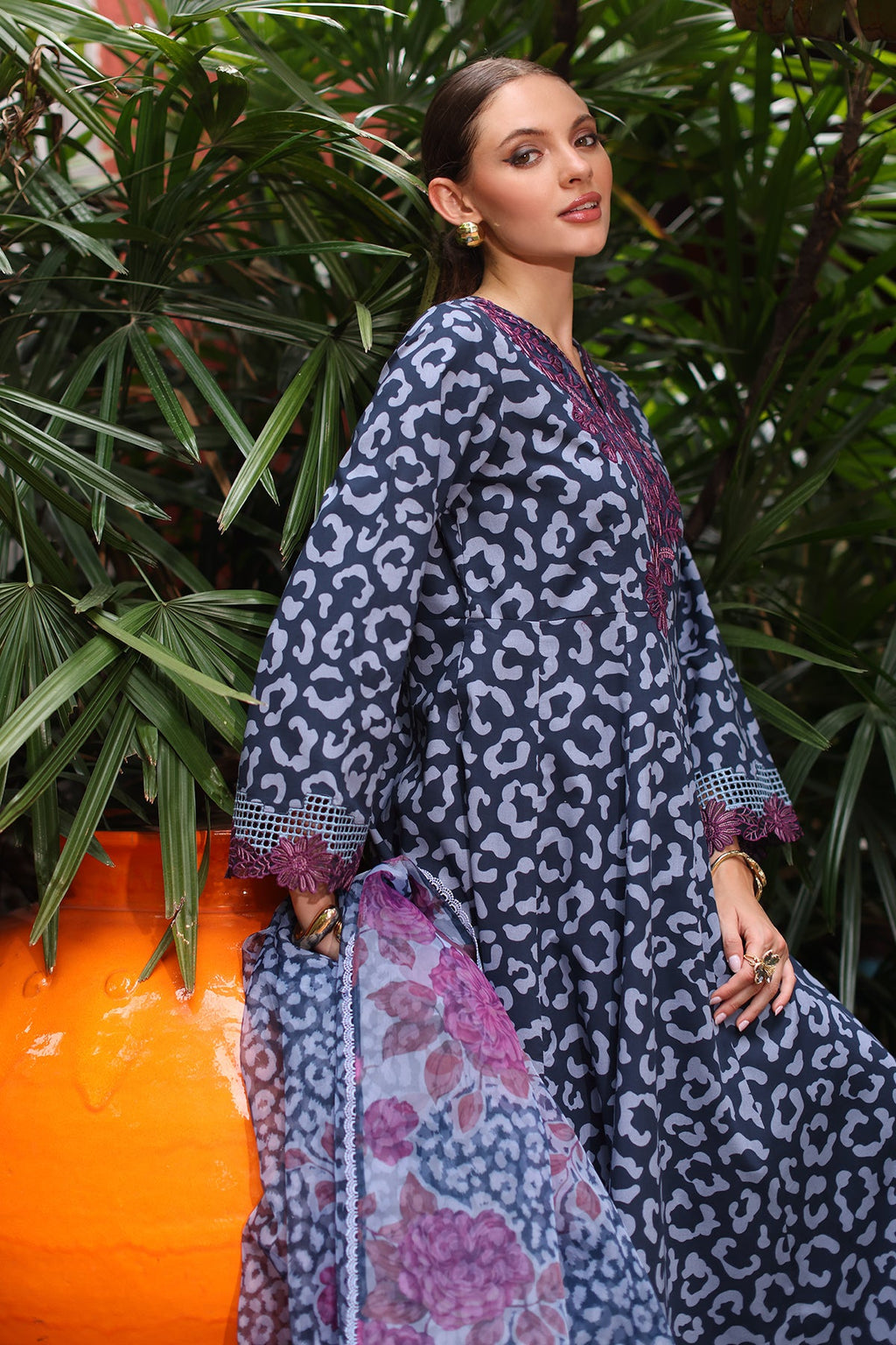 2-PC Embroidered Cotton Suit CNP-5-105Z