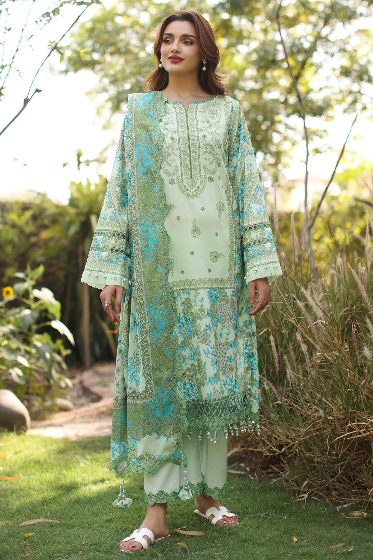 3-PC Unstitched Embroidered Lawn Collection CB5-06