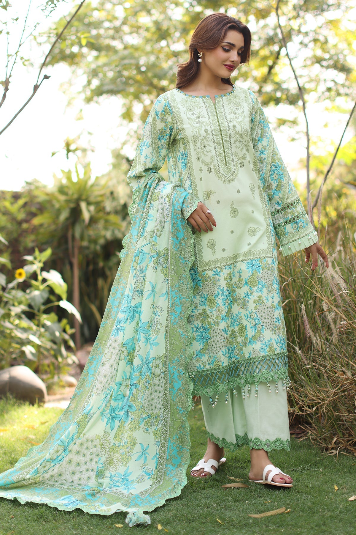 3-PC Unstitched Embroidered Lawn Collection CB5-06