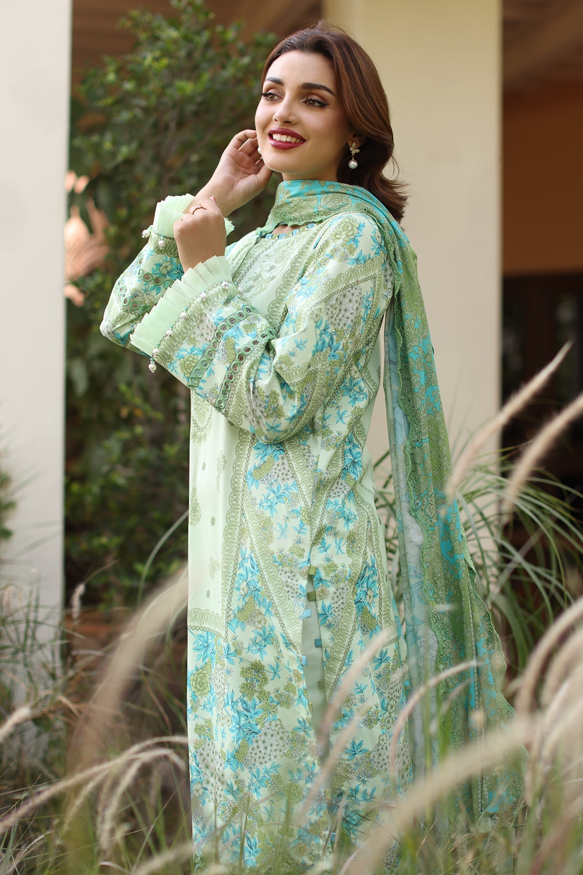 3-PC Unstitched Embroidered Lawn Collection CB5-06