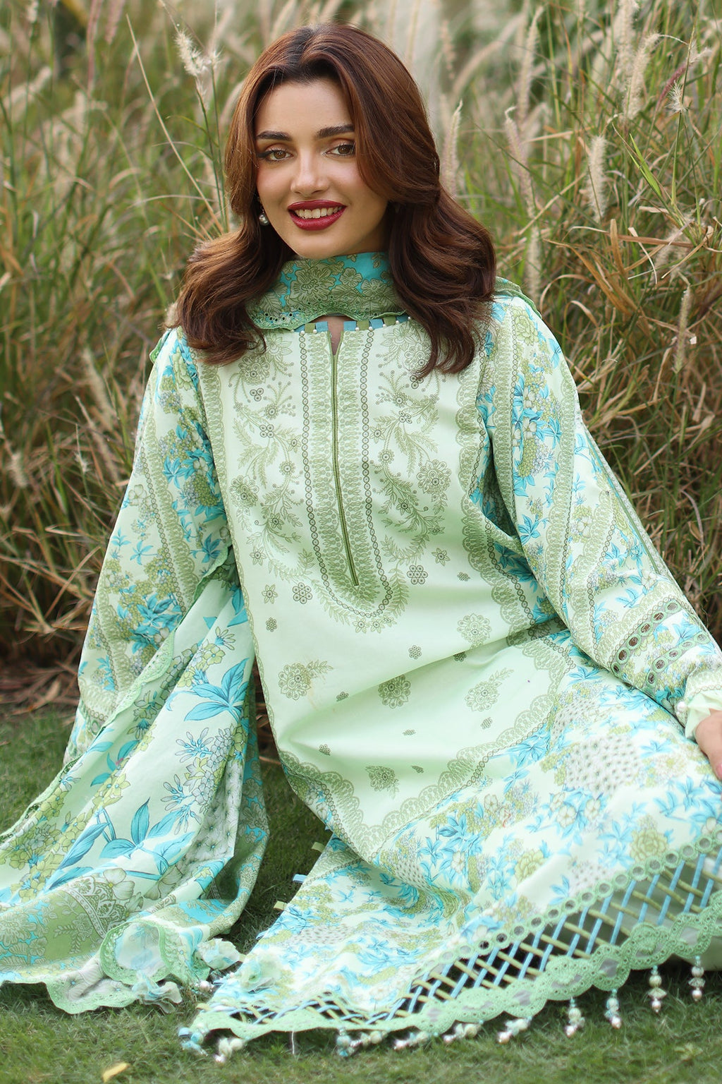 3-PC Unstitched Embroidered Lawn Collection CB5-06