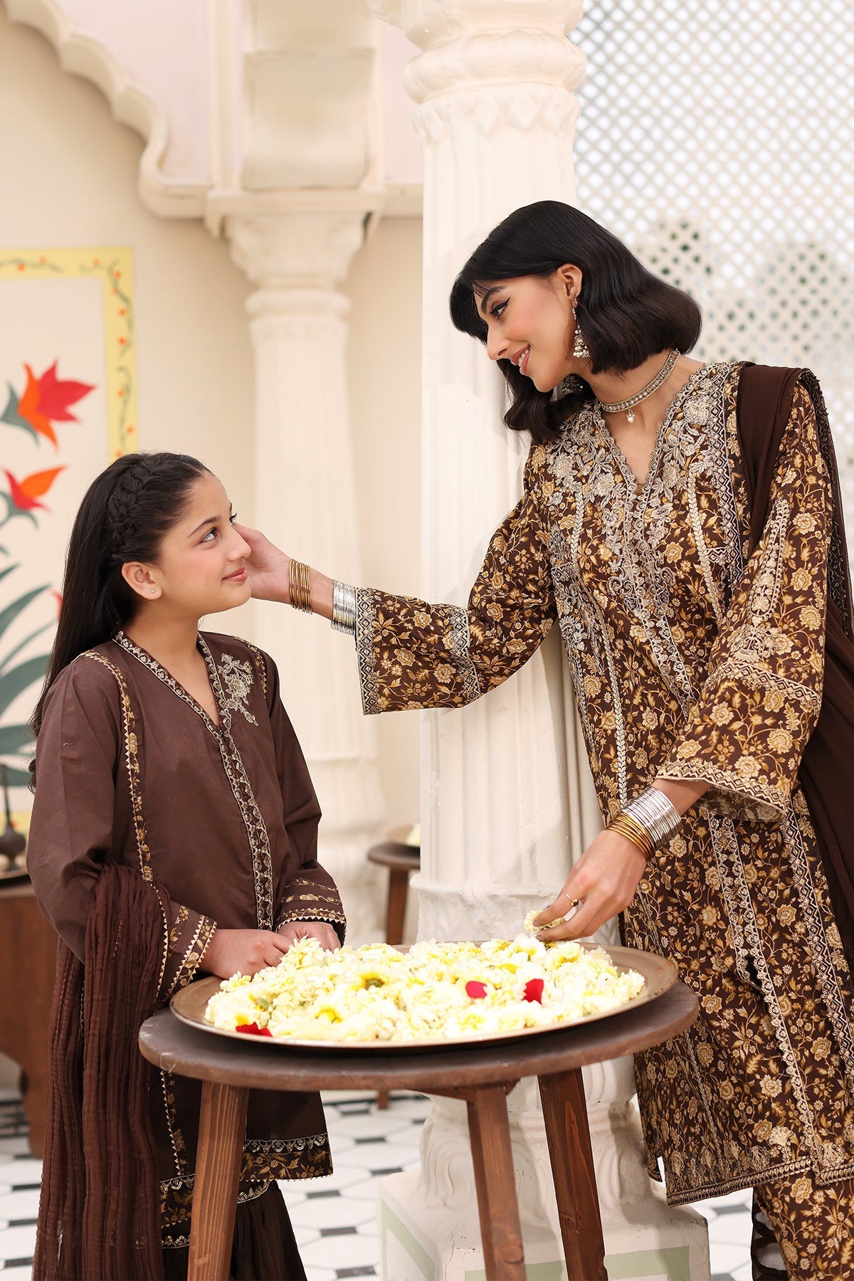 3-PC Embroidered Cotton Shirt with Organza Dupatta and KIDS-4-01