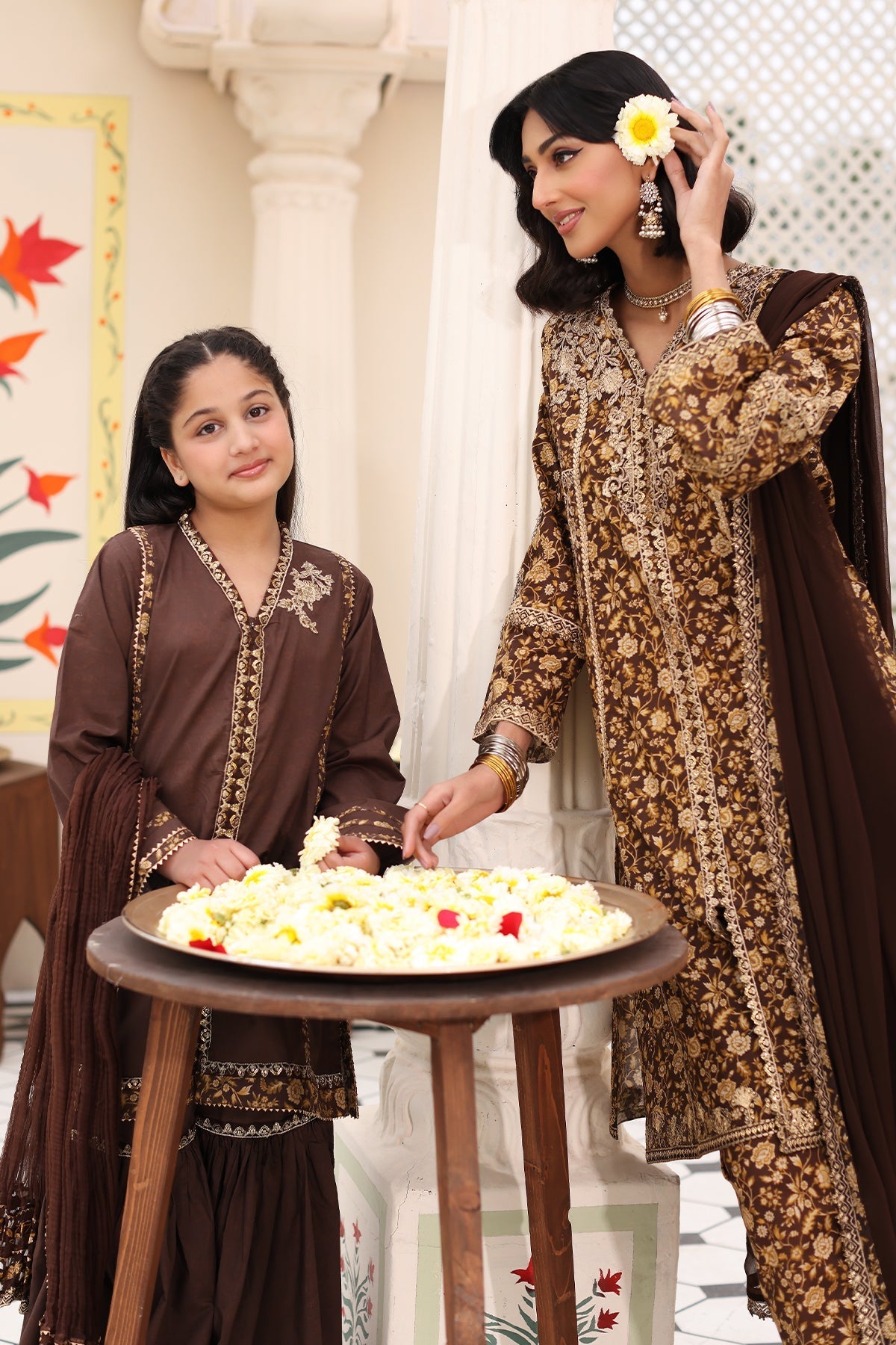 3-PC Embroidered Cotton Shirt with Organza Dupatta and KIDS-4-01