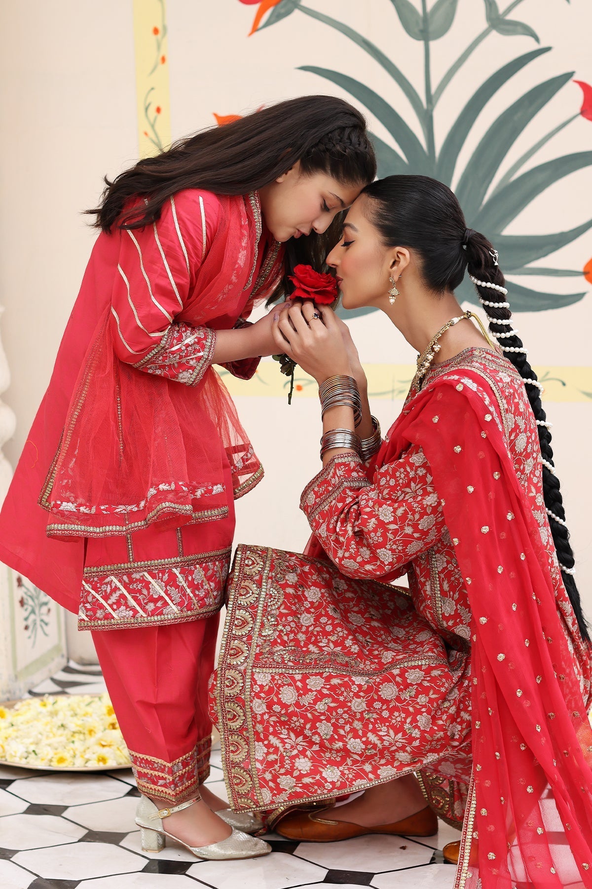 3-PC Embroidered Cotton Shirt with Organza Dupatta and KIDS-4-04