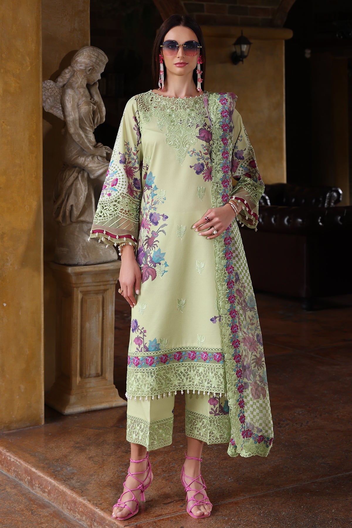 3-PC Unstitched Embroidered Lawn Collection CRB5-01S