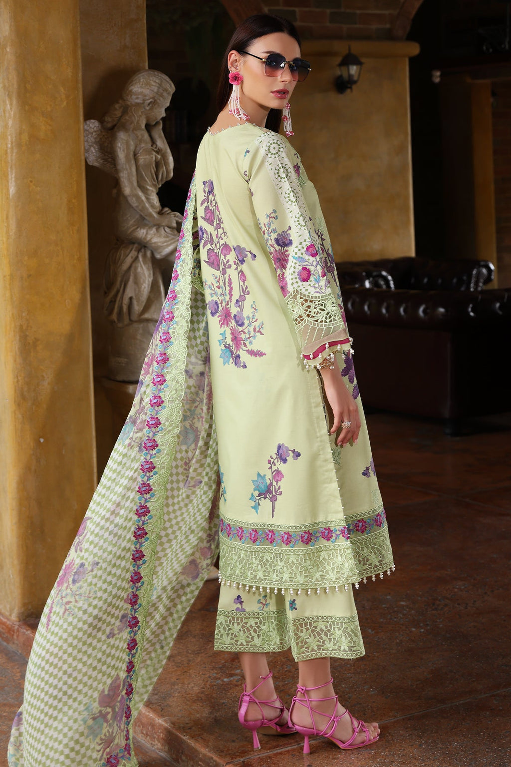 3-PC Unstitched Embroidered Lawn Collection CRB5-01S
