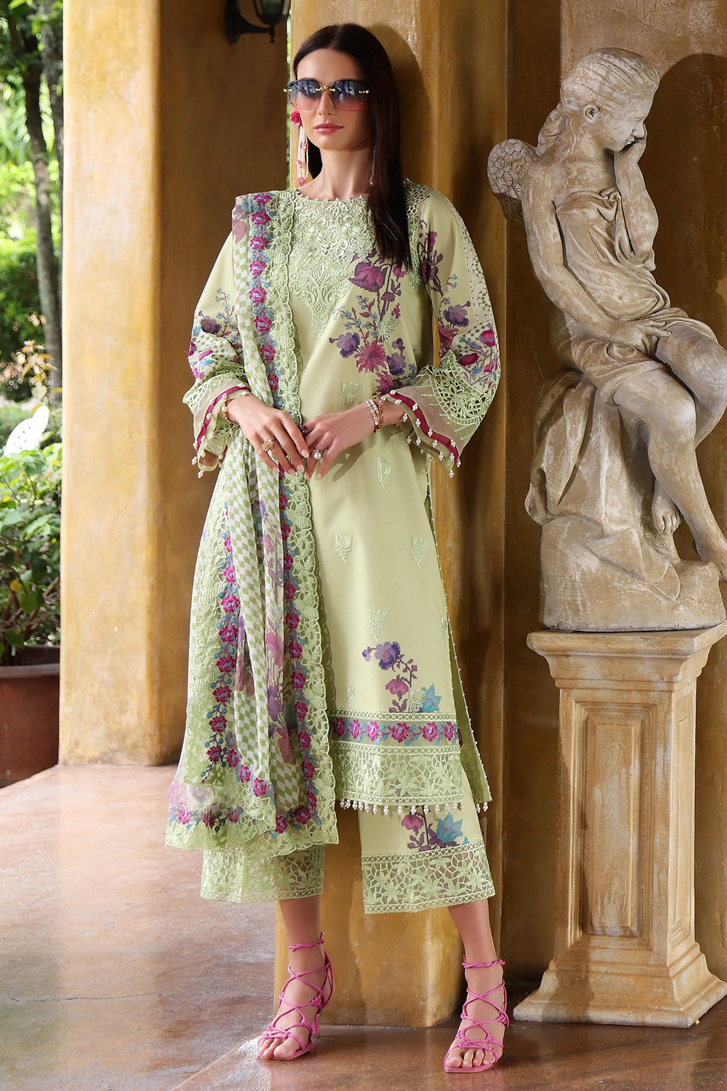 3-PC Unstitched Embroidered Lawn Collection CRB5-01S