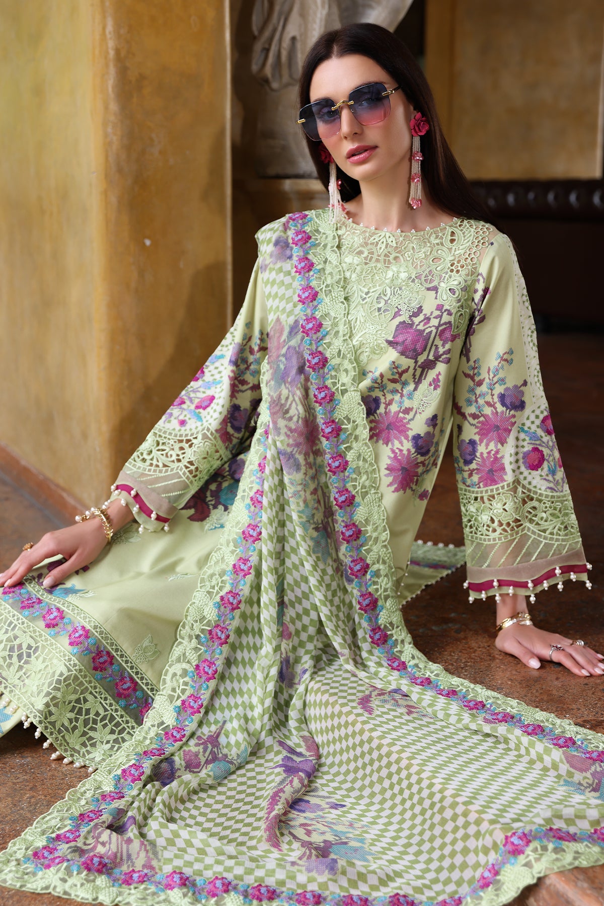 3-PC Unstitched Embroidered Lawn Collection CRB5-01S