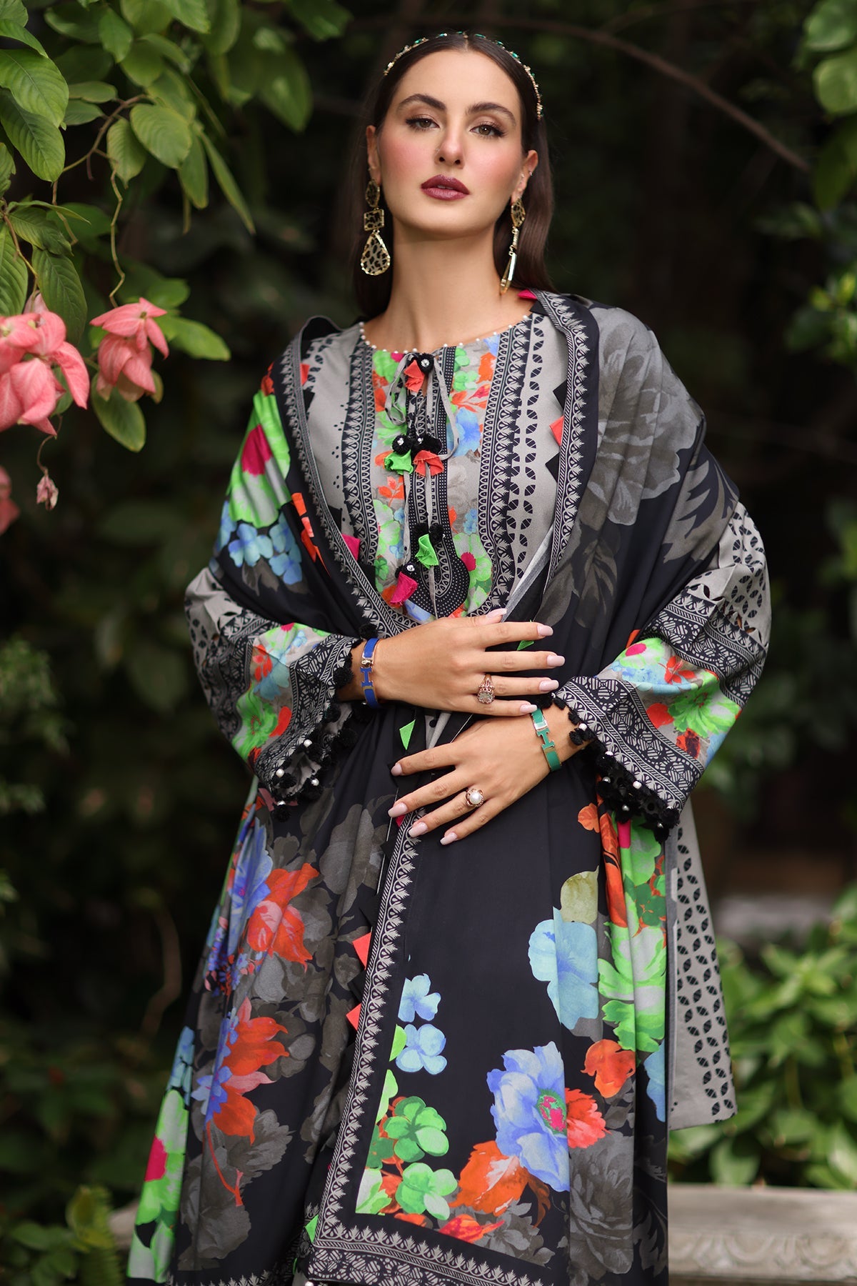 3-Pc Unstitched Printed Staple Suit  AWP5-04