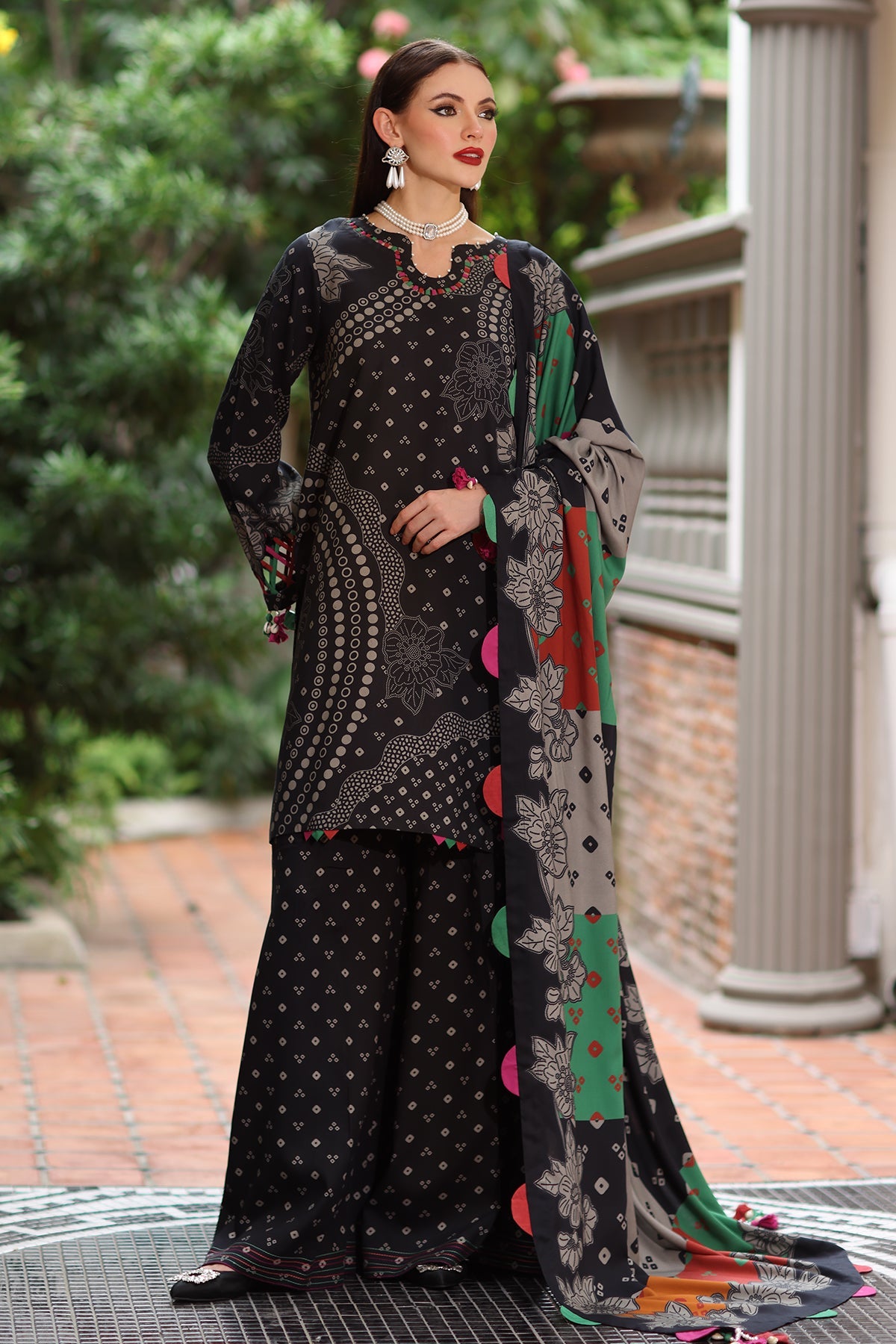 3-Pc Unstitched Printed Staple Suit AWP5-05