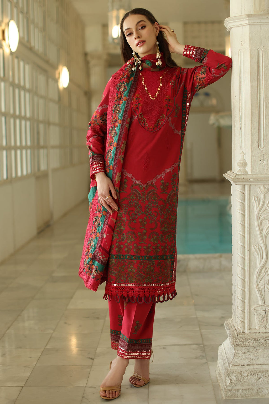 3-PC Unstitched Embroidered Lawn Collection AN5-05