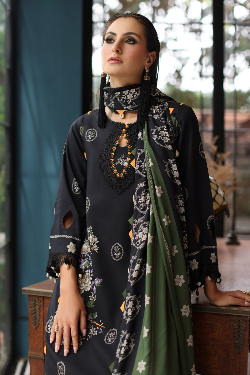3-Pc  Unstitched Embroidered Staple Suit  AWE5-02