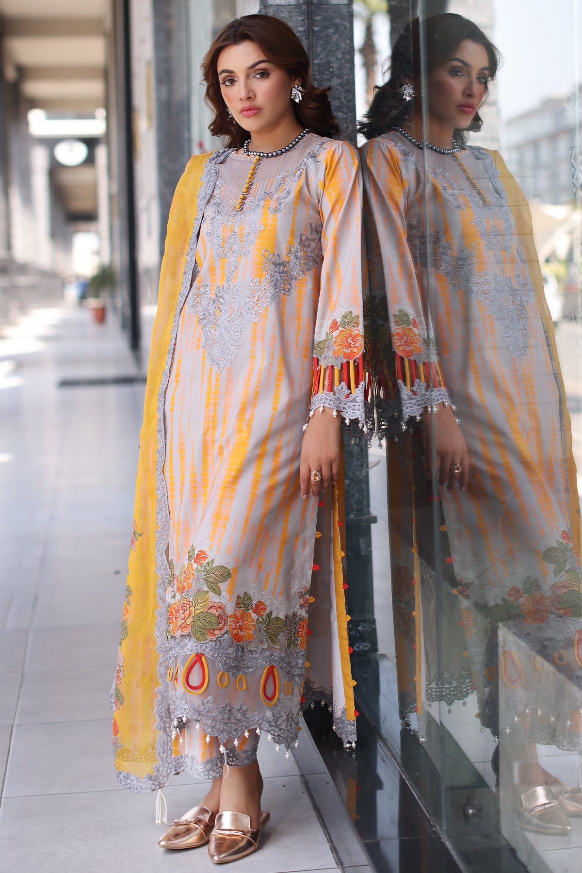 3-PC Unstitched Embroidered Lawn Collection CC5-25