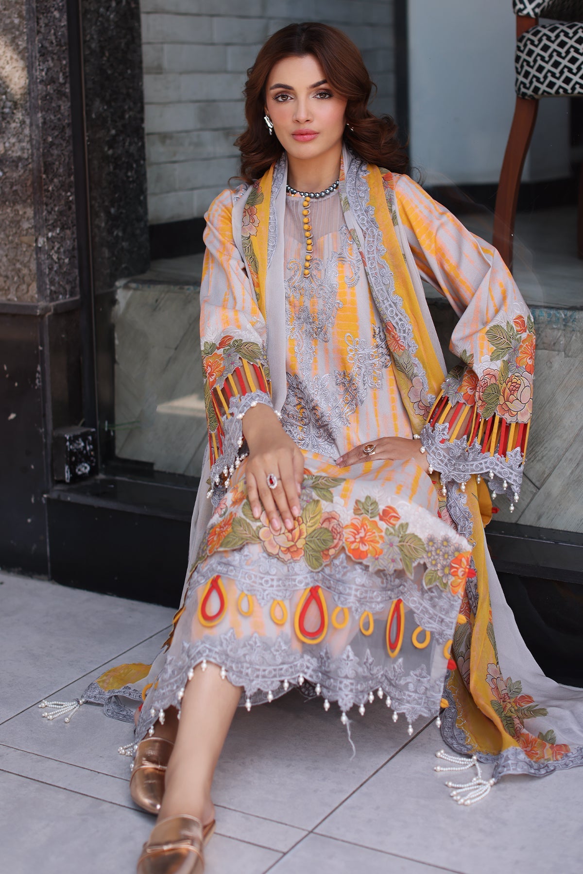 3-PC Unstitched Embroidered Lawn Collection CC5-25