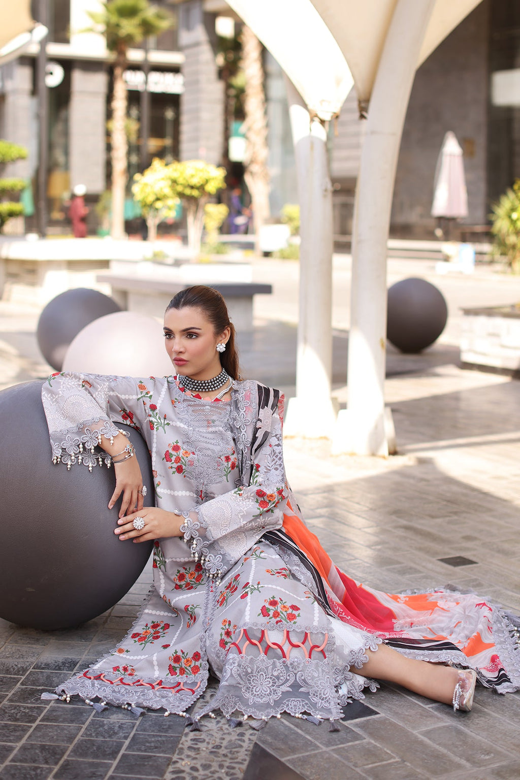 3-PC Unstitched Embroidered Lawn Collection CC5-23