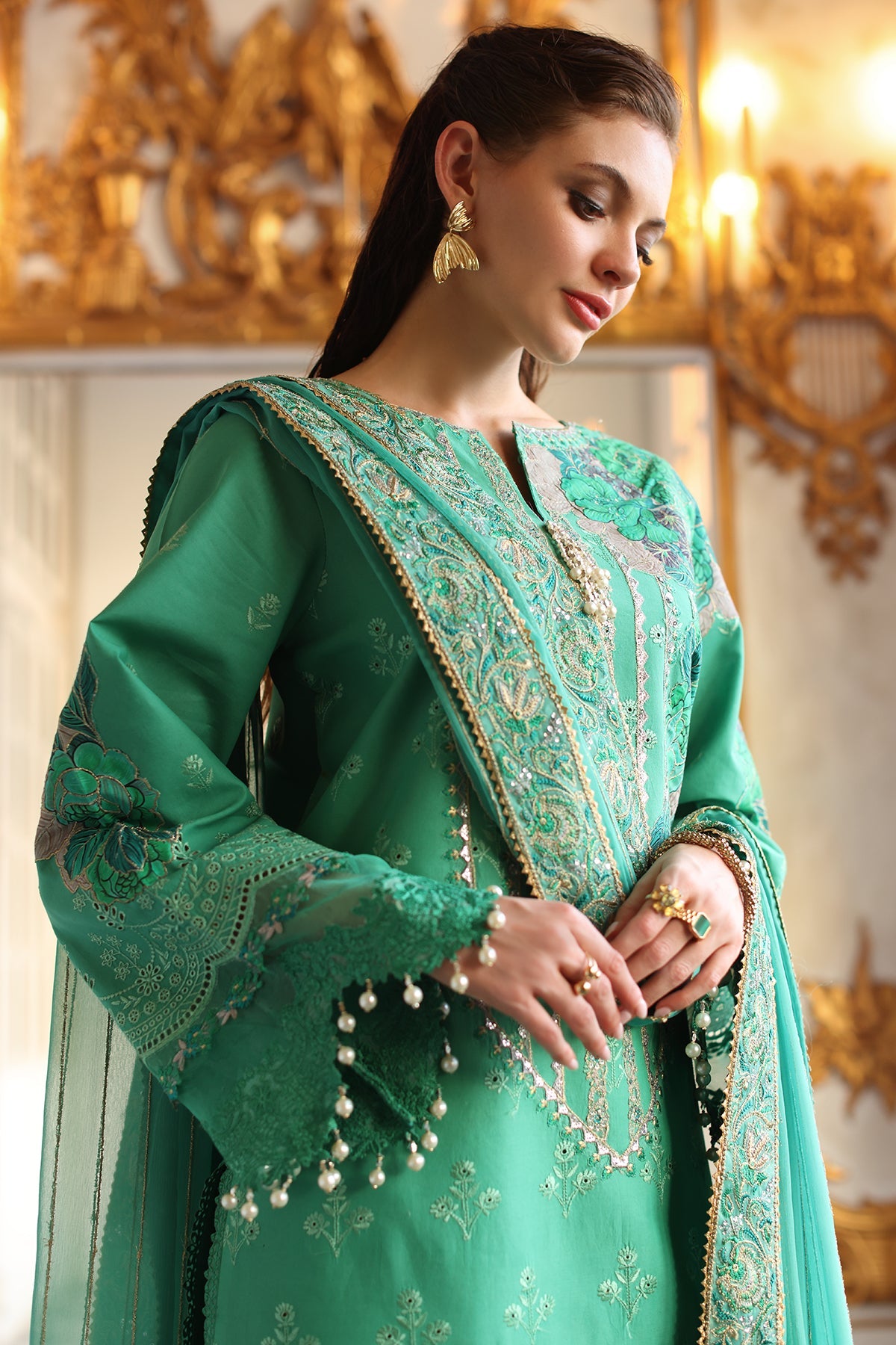 3-PC Unstitched Premium Chiffli Collection CT5-03