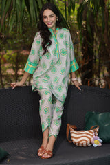 2-PC Printed Cotton Suit CPM-5-114Z
