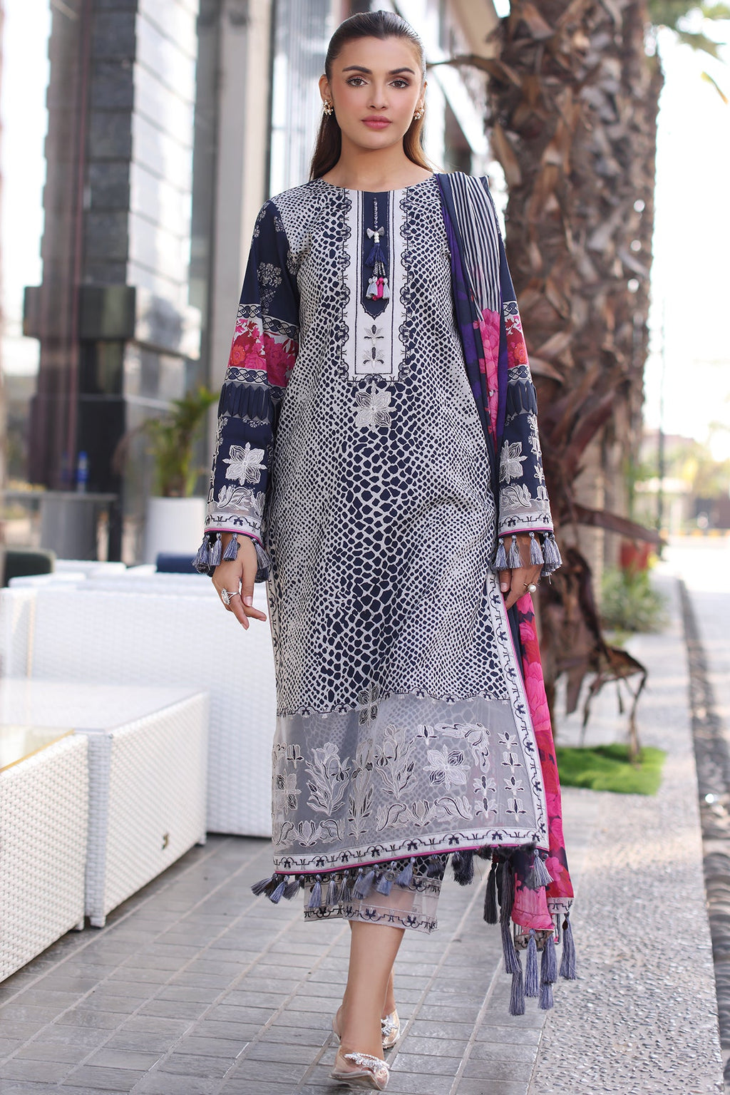 3-PC Unstitched Embroidered Lawn Collection CC5-26