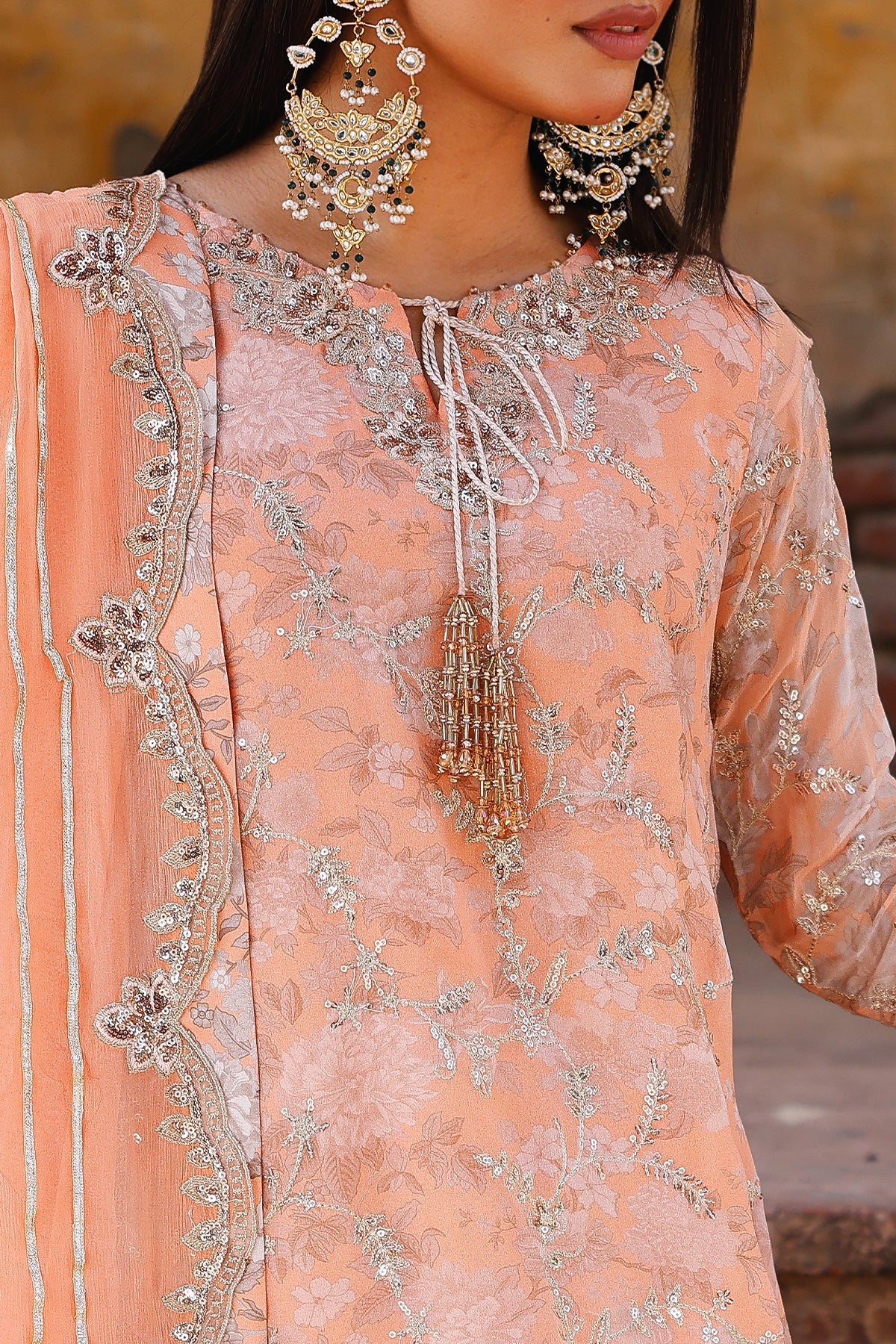 3-pc Unstitched Chiffon Collection VSL25-19