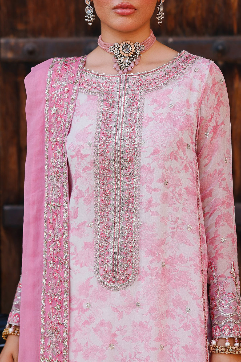 3-pc Unstitched Chiffon Collection VSL25-17