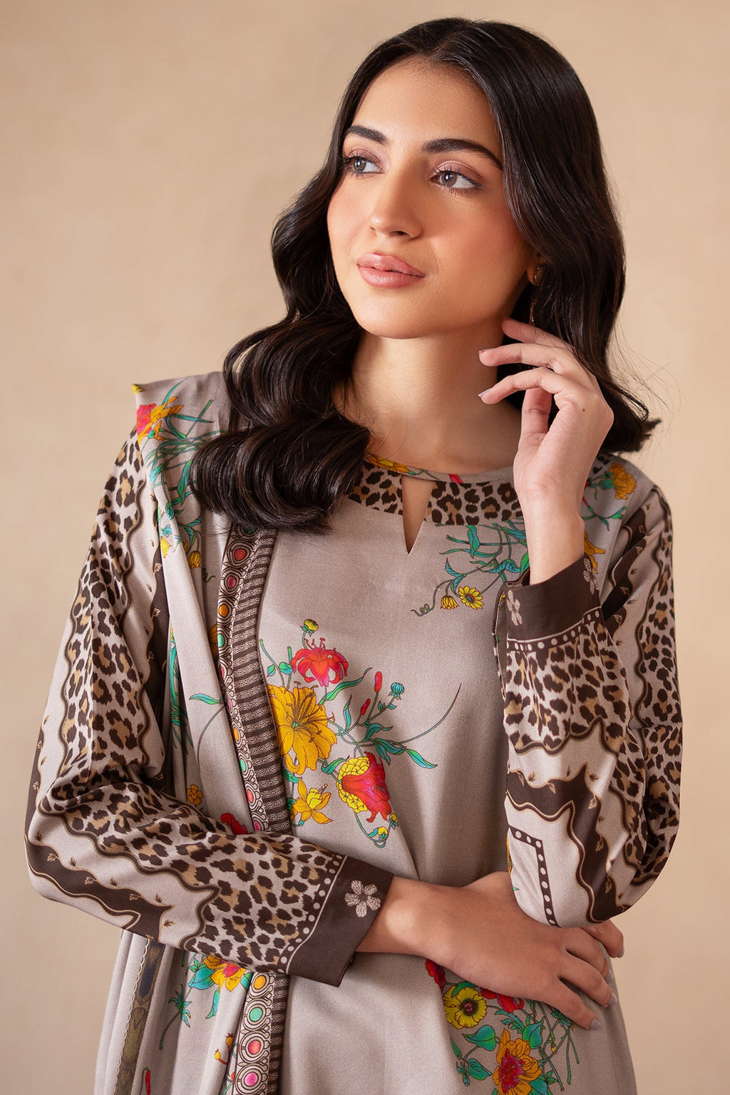 2-PC Printed Staple Shirt with Trouser CPM-4-S46B