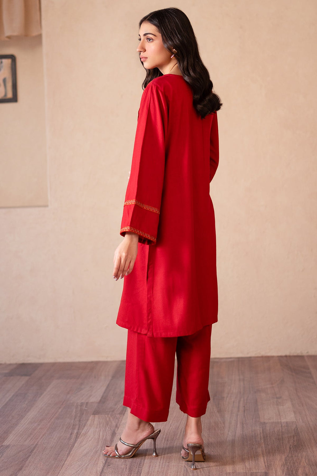 2-PC Embroidered Leather Shirt with Trouser CNP-4-S45