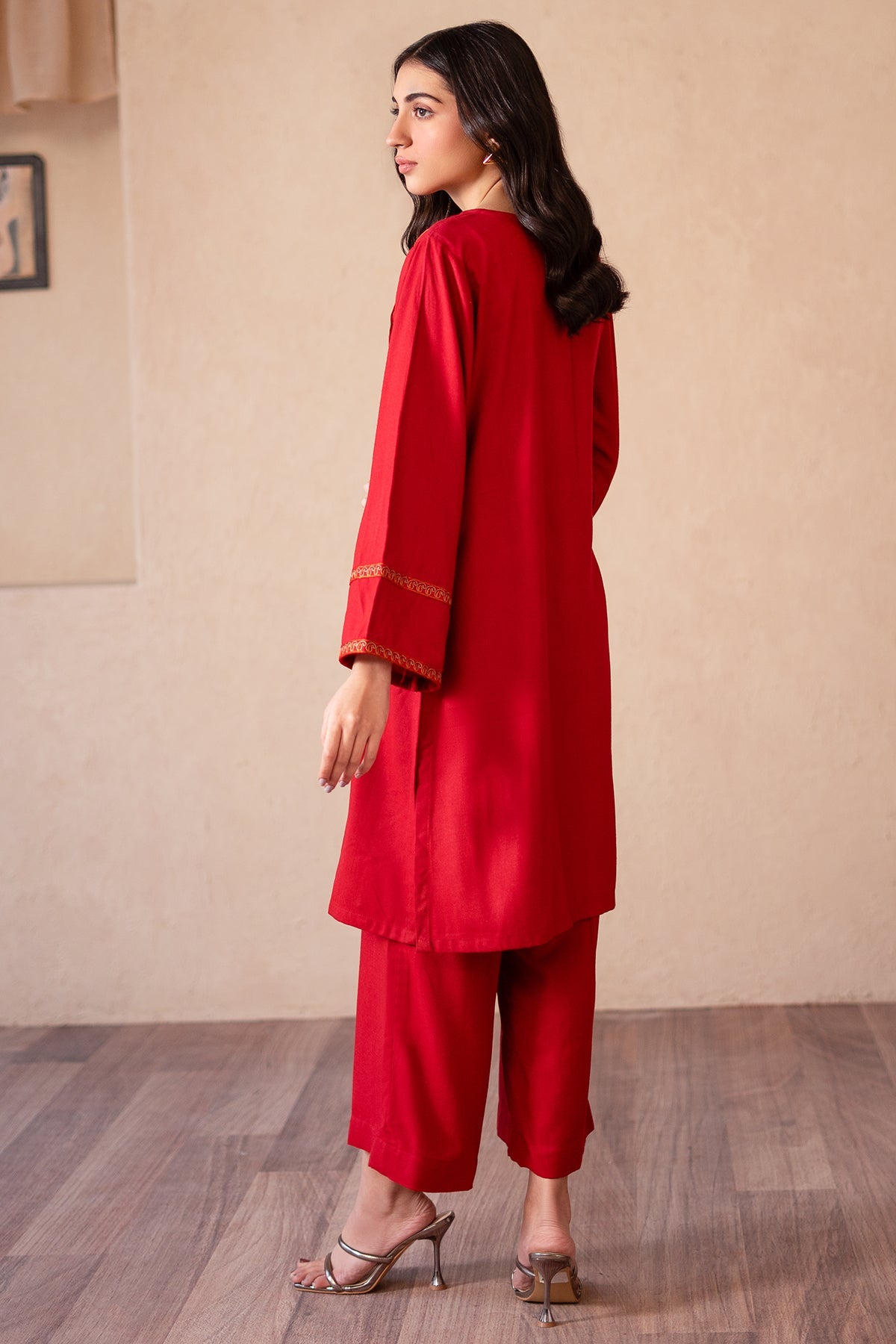 2-PC Embroidered Leather Shirt with Trouser CNP-4-S45