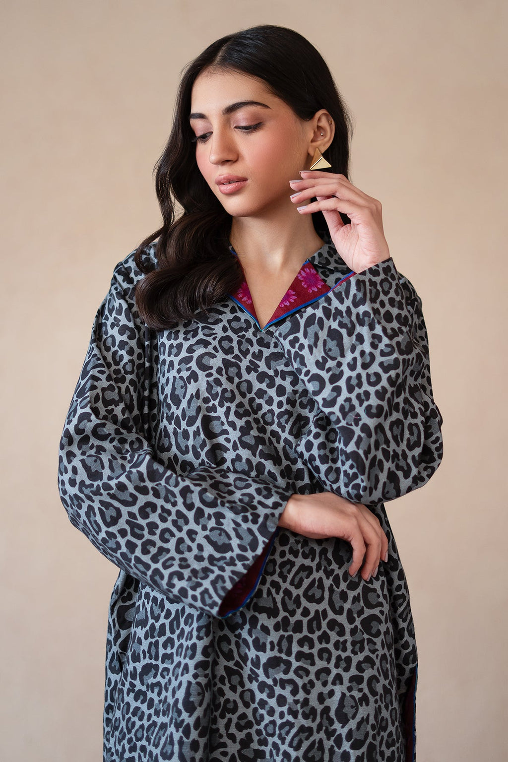 2-PC Printed Raw-Silk Suit CPM-4-S50