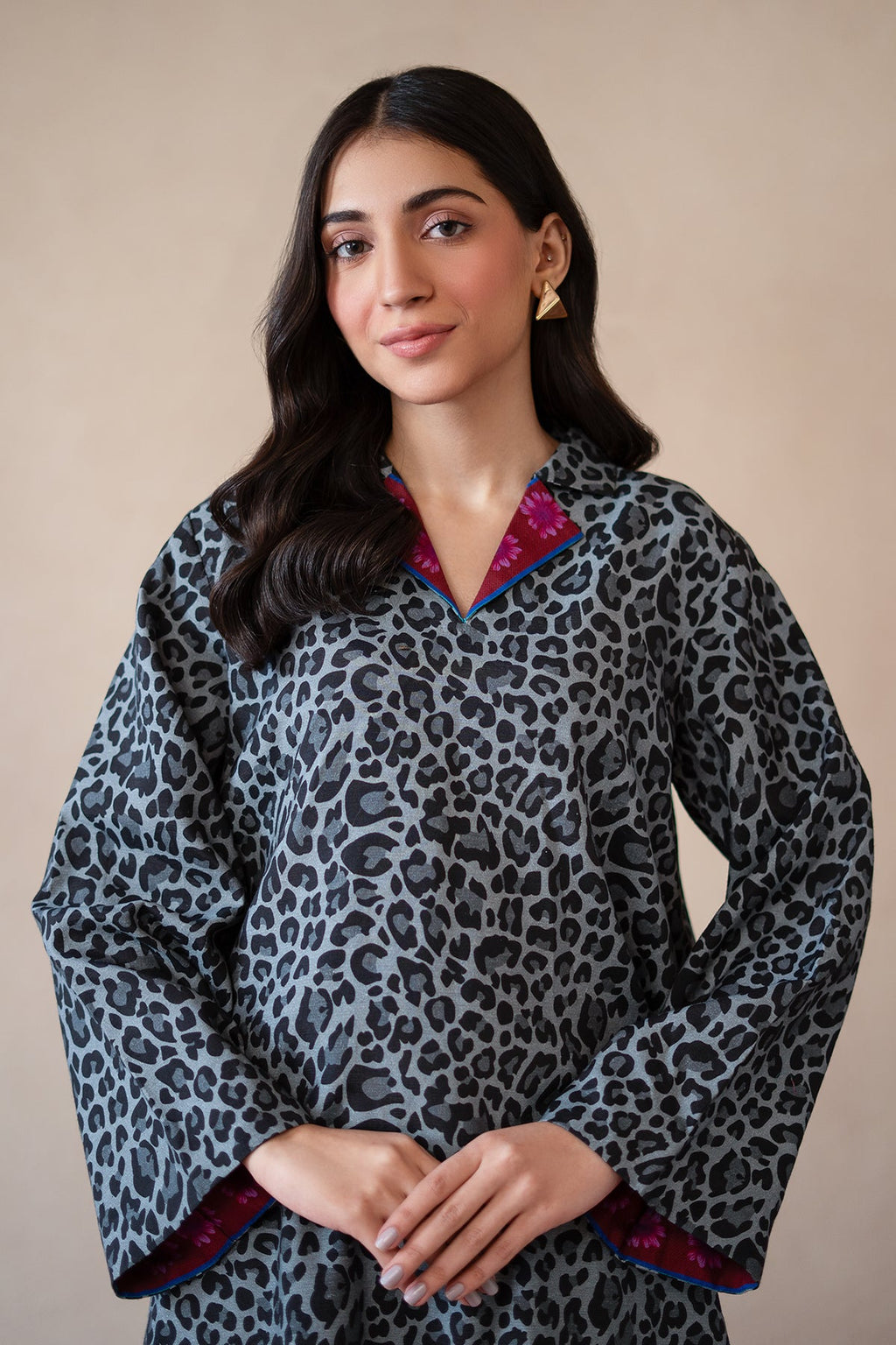 2-PC Printed Raw-Silk Suit CPM-4-S50