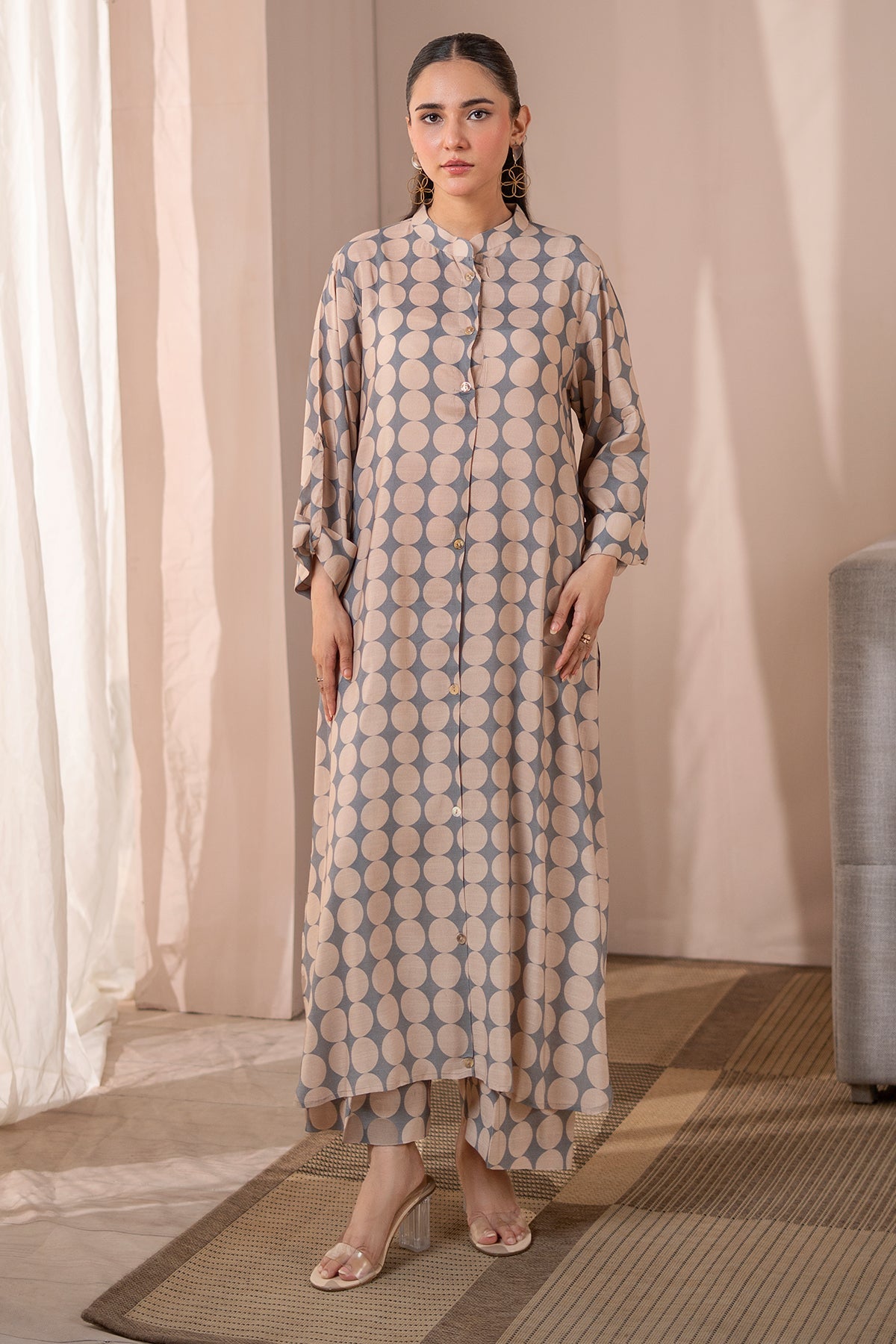 2-PC Printed Silk Suit CPM-5-303S