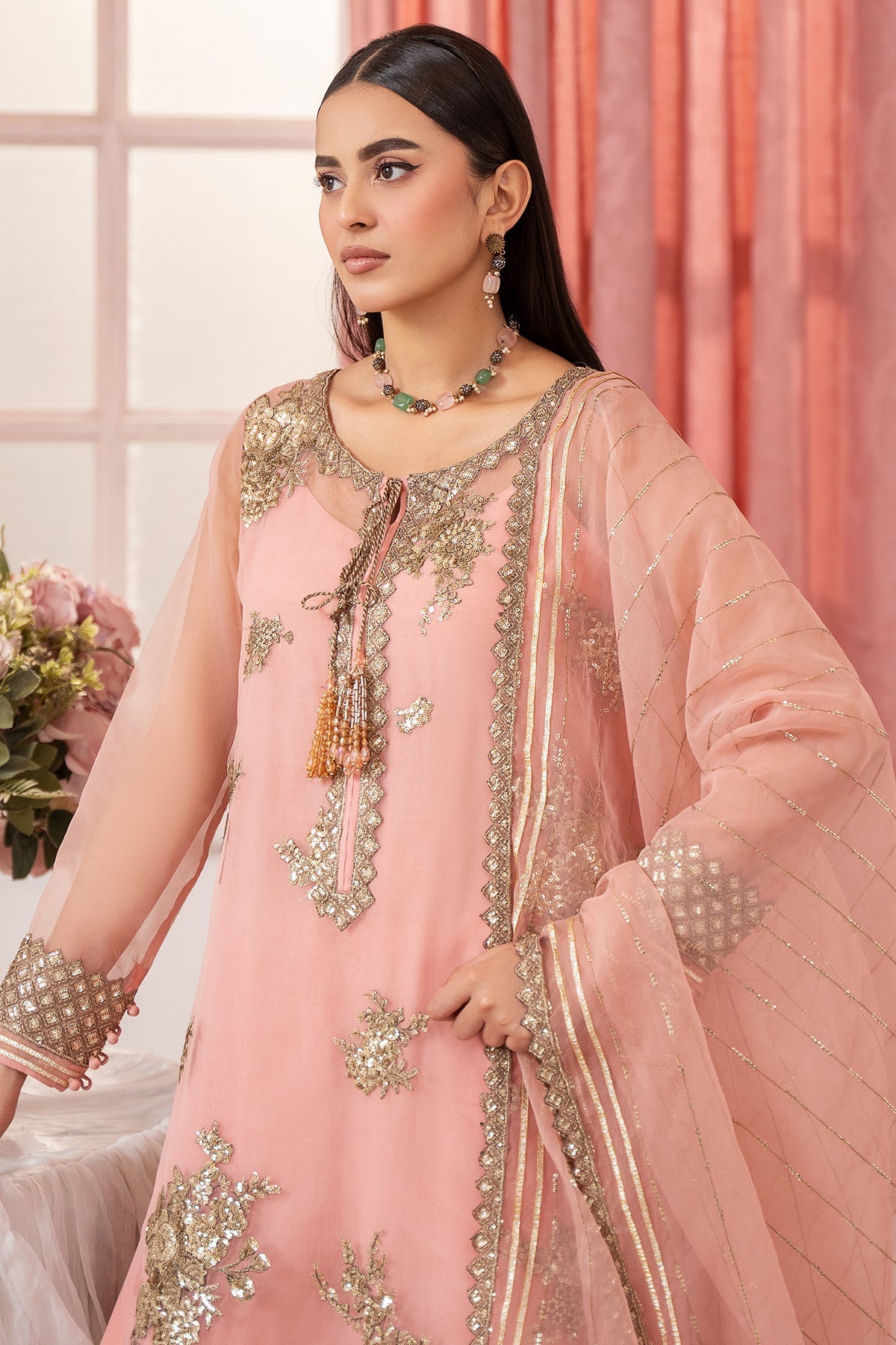 3-PC Embroidered Organza Suit CMA-5-026