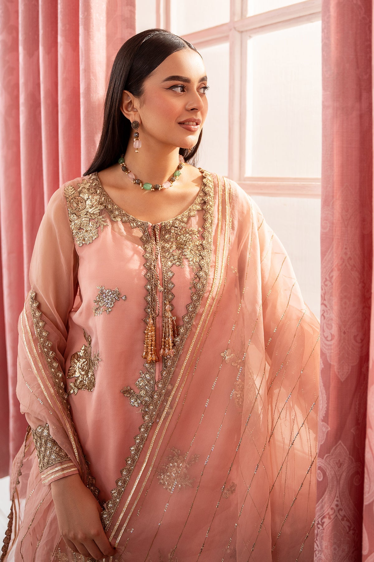 3-PC Embroidered Organza Suit CMA-5-026