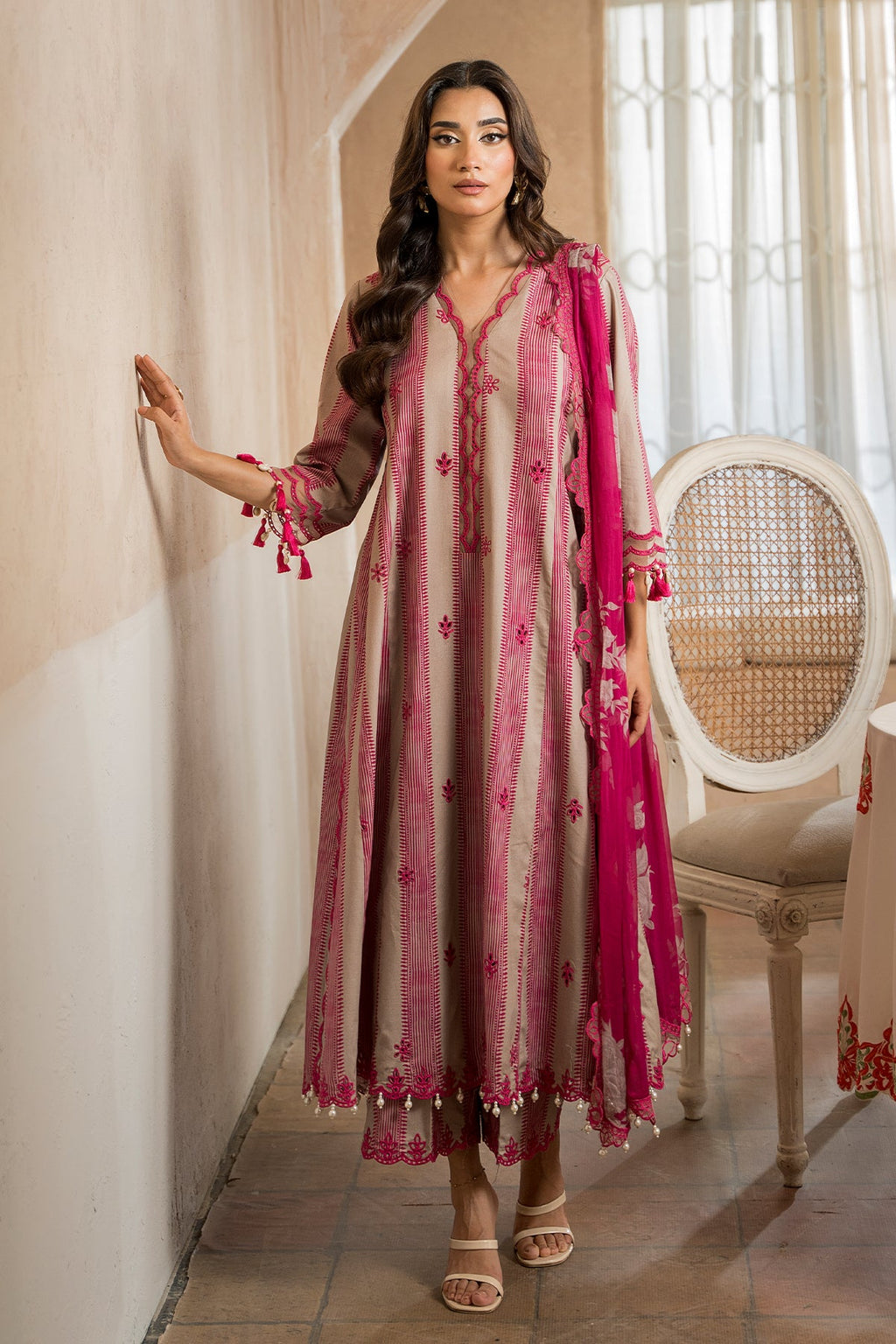 3-Pc Unstitched Embroidered Lawn Suit ASE5-17