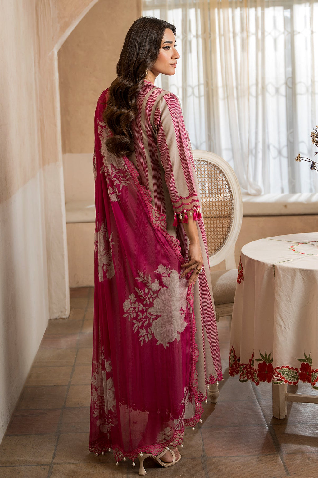 3-Pc Unstitched Embroidered Lawn Suit ASE5-17
