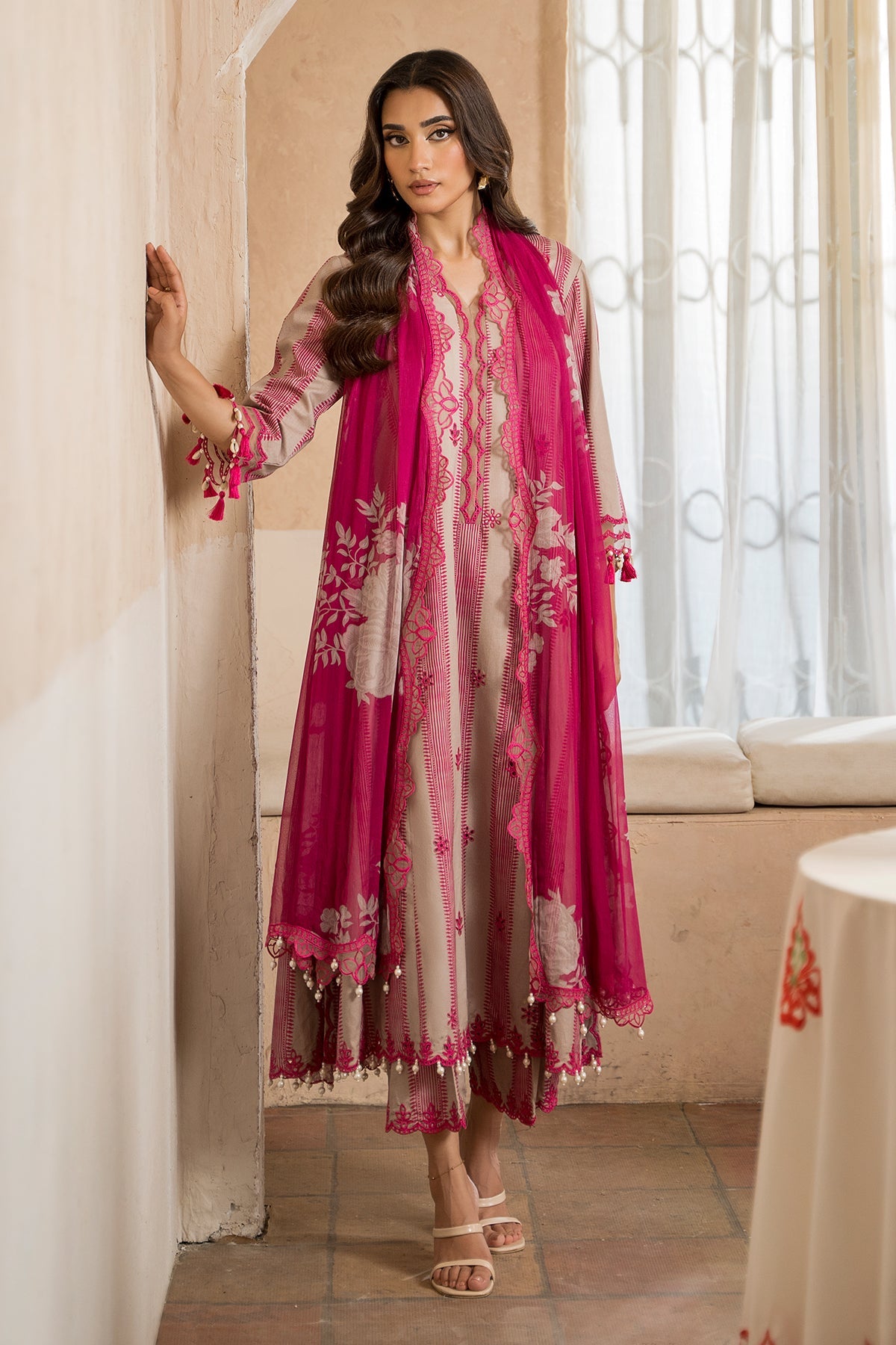 3-Pc Unstitched Embroidered Lawn Suit ASE5-17