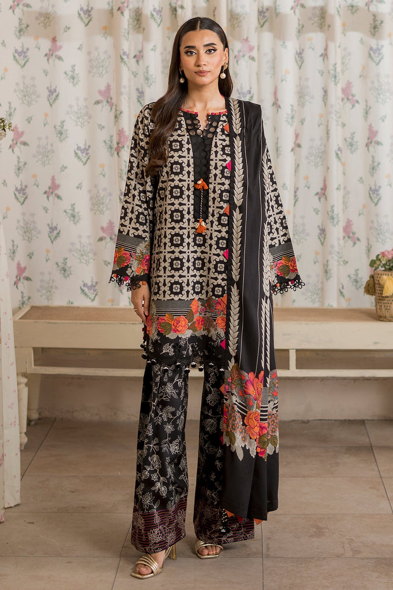 3-Pc Unstitched Embroidered Staple Suit AWE5-07