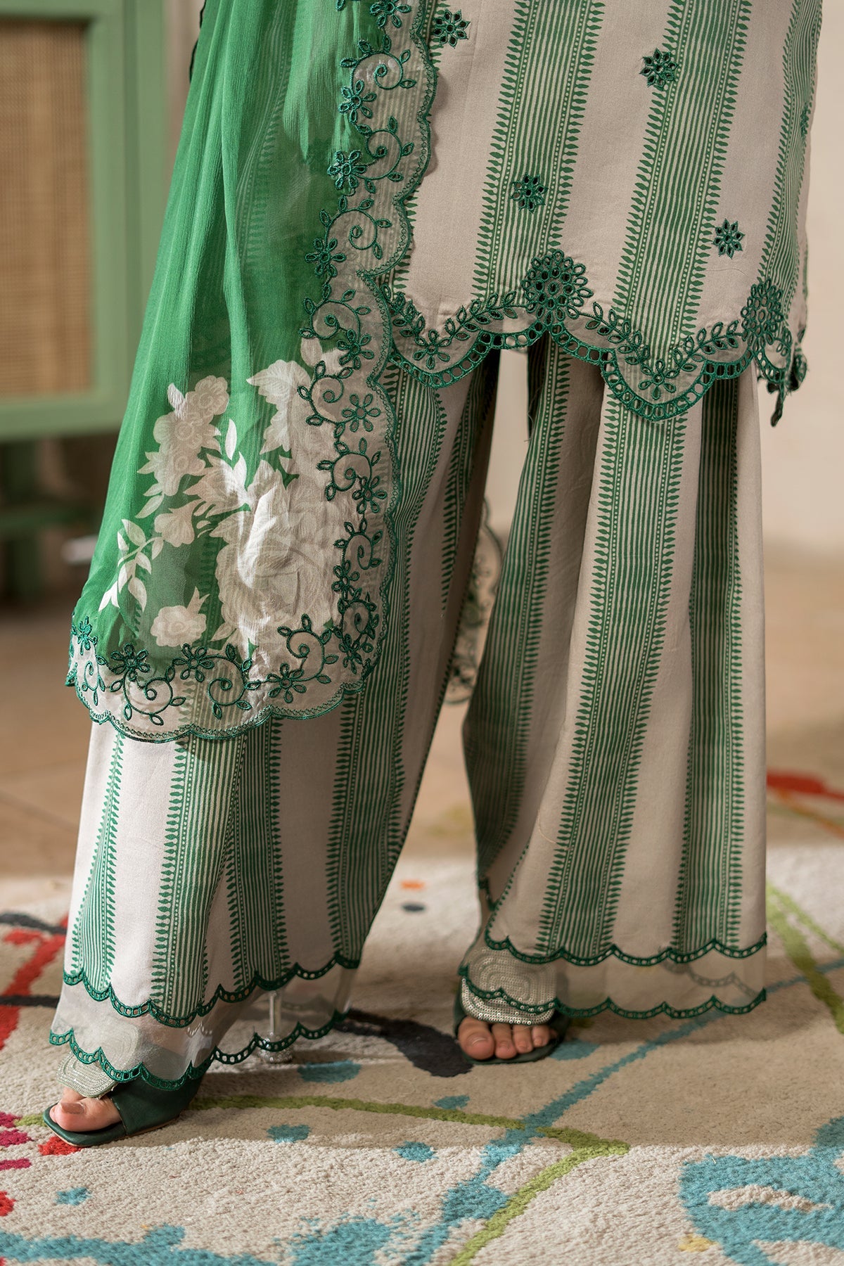 3-Pc Unstitched Embroidered Lawn Suit ASE5-16