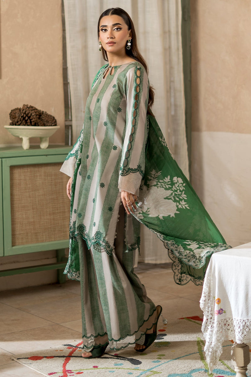 3-Pc Unstitched Embroidered Lawn Suit ASE5-16
