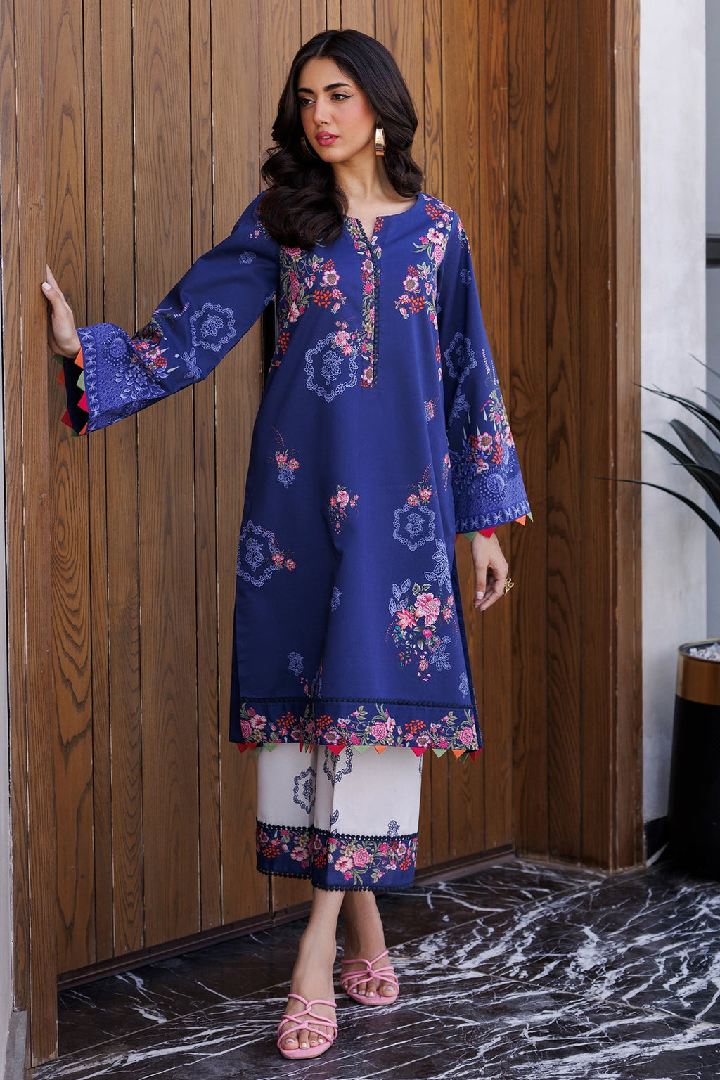 2-PC Printed Lawn Shirt with Trouser CPM-4-049