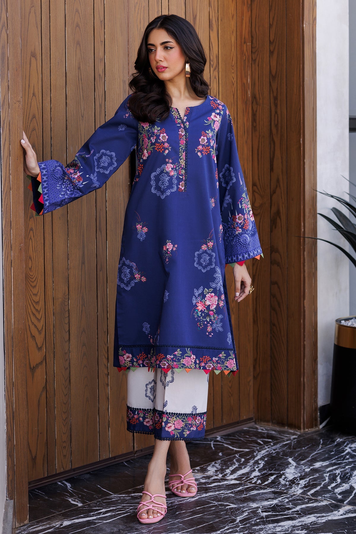 2-PC Printed Lawn Shirt with Trouser CPM-4-049