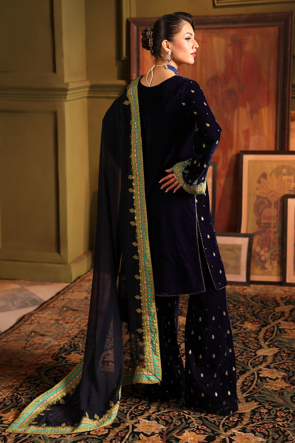 3-PC Unstitched Premium Velvet CVT4-15