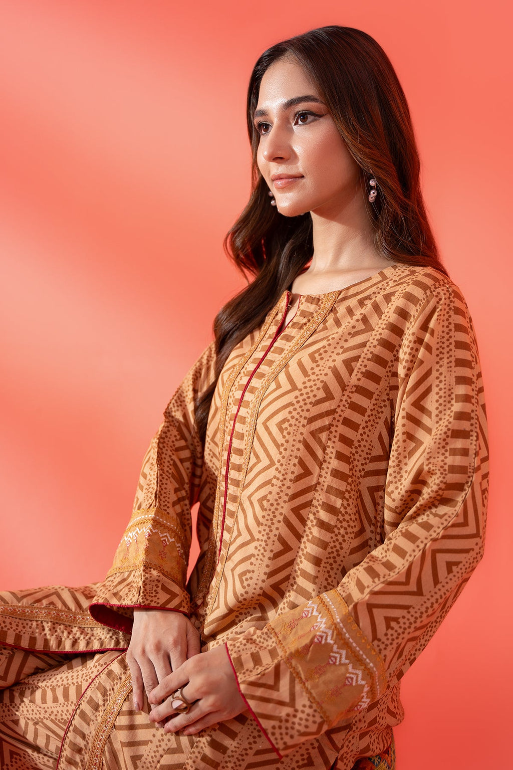 2-PC Staple Printed Shirt with Trouser CNP-4-25S