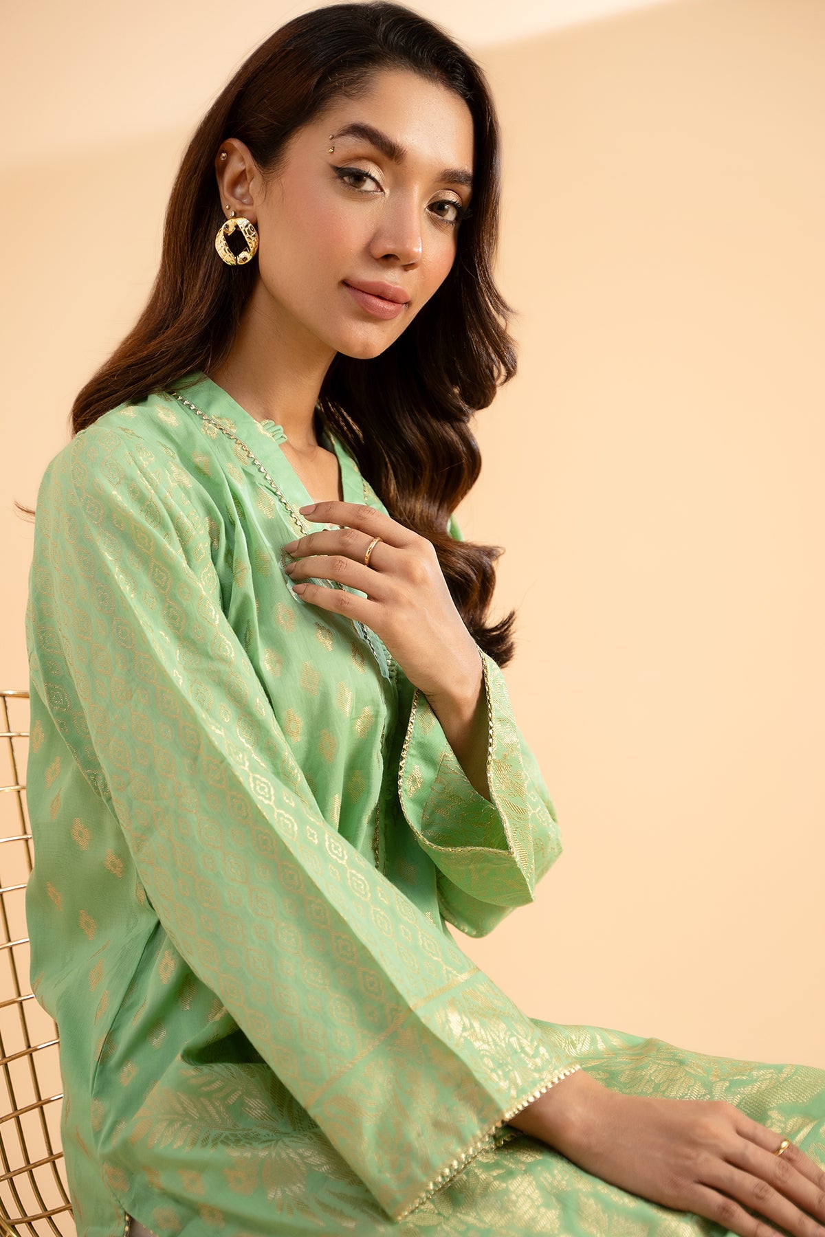 1-PC Printed Lawn Jacquard Shirt CPG22-49