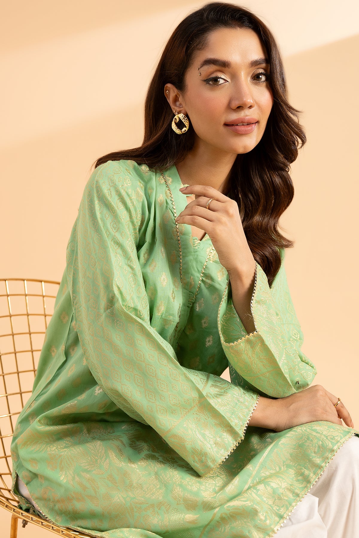 1-PC Printed Lawn Jacquard Shirt CPG22-49