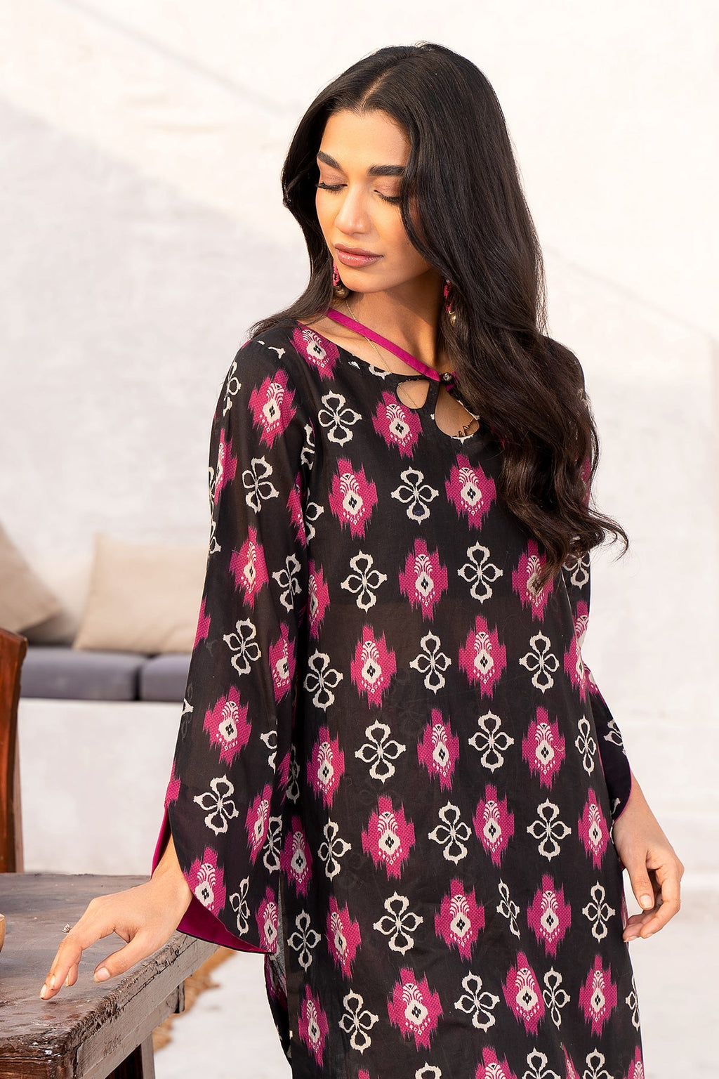 2-PC Printed Cotton Shirt with Trouser CPM-4-273