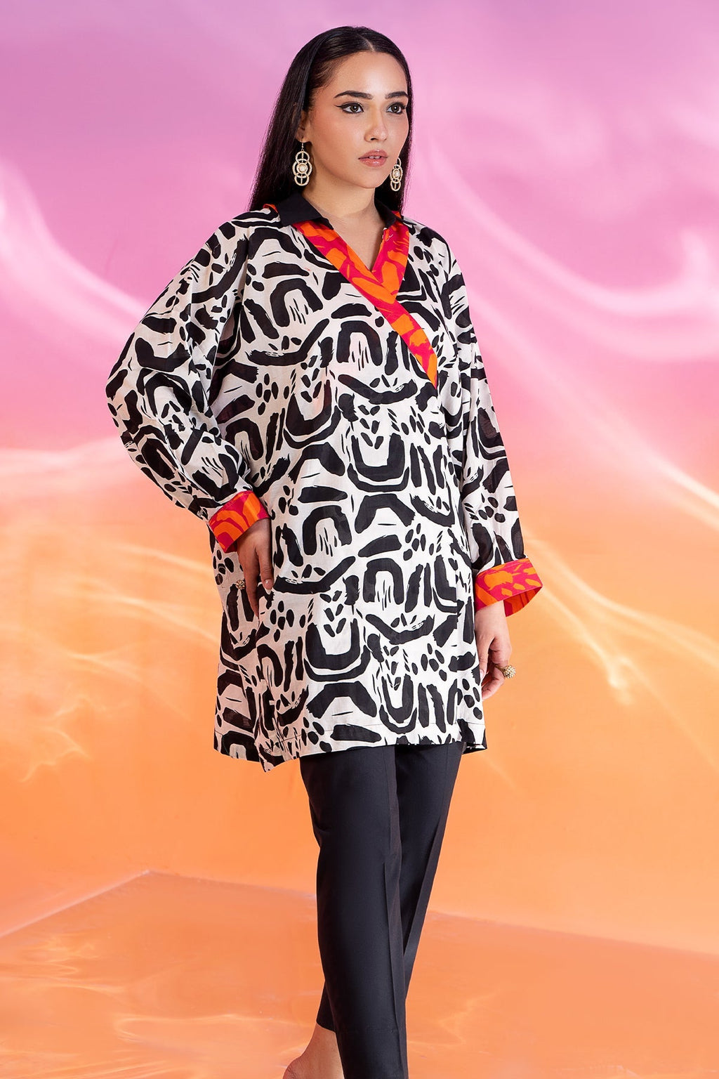 2-PC Printed Lawn Shirt with Trouser CPM-4-305