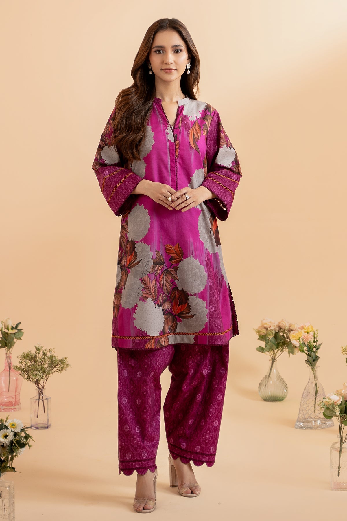 2-PC Printed Lawn Shirt with Trouser CPM-4-9S